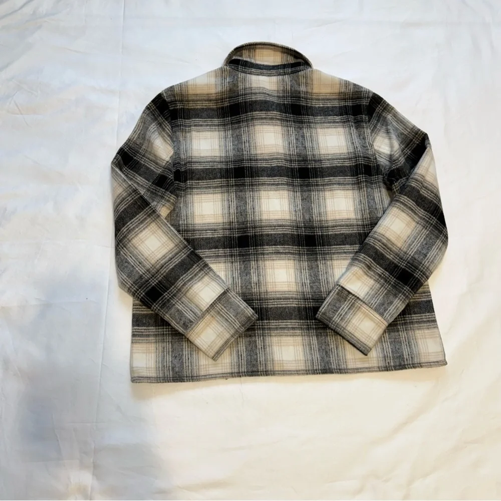 BB Dakota by Steve Madden Women’s Plaid Boxy Shacket /Fall Anthracite M - Picture 5 of 11
